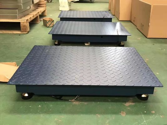งานหนัก Digital Floor Scale อุตสาหกรรม ลดโปรไฟล์ Pallet Scale เหล็กคาร์บอน Q235B สร้าง