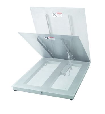 เครื่องชั่งน้ำหนักพื้นอุตสาหกรรมแบบทนทาน PFA579lift-DS1500A พร้อมแผ่นรับน้ำหนักแบบพับได้เพื่อการจัดเก็บที่ง่าย