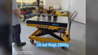SMARTWEIGH 2000กก. เครื่องชั่งแบบตั้งโต๊ะแบบยกไฮดรอลิกอุตสาหกรรม